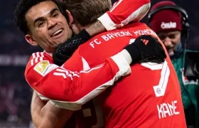 Luchito Díaz celebrando su gol.