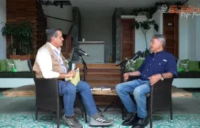 Carlos Lehder en el programa Más Allá del Silencio. 