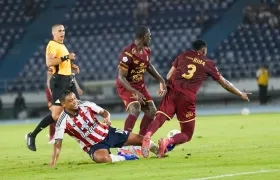Luis Fernando Muriel en su primer partido con Junior.