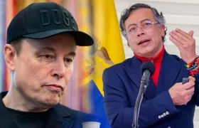 Elon Musk y Gustavo Petro.