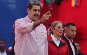  Nicolás Maduro junto a su esposa Cilia Flores.
