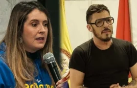 Paloma Valencia y el ministro de la Igualdad, Juan Carlos Florián.