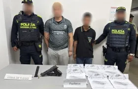 Los dos hombres fueron capturados por unidades de la Policía Nacional. 