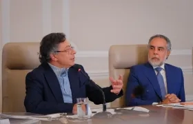 El Presidente Gustavo Petro y el Ministro del Interior, Armando Benedetti.