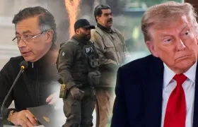 Gustavo Petro, Nicolás Maduro y Donald Trump.