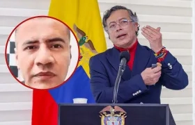 Andrés Felipe Marín Silva, alias 'Pipe Tuluá', y el Presidente Gustavo Petro.
