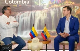 Los presidentes de Colombia y Ecuador, Gustavo Petro y Daniel Noboa, respectivamente. 