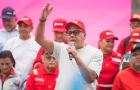 El presidente del Parlamento venezolano y jefe negociador del chavismo, Jorge Rodríguez.