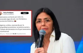 La presidenta encargada de Venezuela, Delcy Rodríguez.