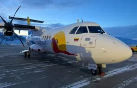 Foto referencia de un avión de Satena. 