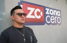 Yeison Jiménez en su visita a Zona Cero. 