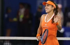 María Camila Osorio tras su triunfo sobre la croata Donna Vekic.
