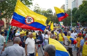 Concentración de centrales obreras y organizaciones sociales en el Paseo Bolívar.