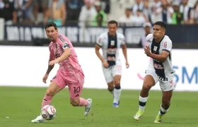El argentino Lionel Messi durante el amistoso del Inter Miami contra Alianza Lima.