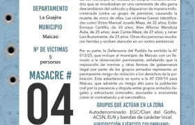 La masacre ocurrió en la noche del viernes en ese municipio de La Guajira. 
