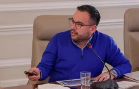 Edwin Palma, ministro de Minas y Energía, en el consejo de ministros.