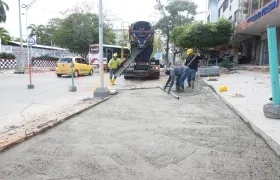 Trabajos en la calle 72 entre 54 y 60.