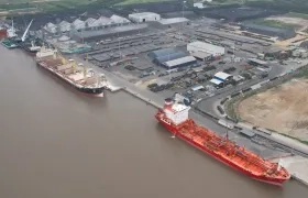 Zona portuaria de Barranquilla.