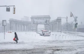 Tormenta de nieve en Nueva York.