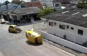 Accidente en el barrio San Felipe.