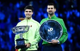 Carlos Alcaraz y Novak Djokovic.