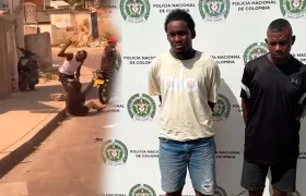 Momento de violento asalto / Capturados. 