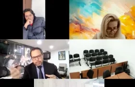 Aspecto de la audiencia preparatoria este lunes contra Nicolás Petro. 