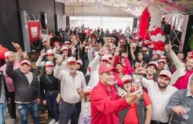 Camilo Torres en su visita a Bogotá.