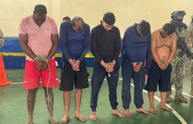 Los colombianos capturados.