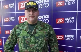 Teniente Coronel, Andrés Agudelo, comandante de esta Unidad Militar.