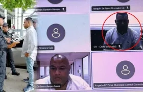 El concejal Alexis Castillo cuando le hicieron la captura y durante la audiencia. 