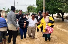 Damnificados por fuertes lluvias.
