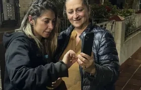 Diana Ospina junto a su familia.