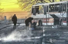 Escena del ataque en  Pavlograd