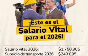 Imagen del aumento del salario mínimo vital.