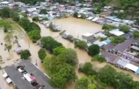 Inundaciones en Montecristo, Bolívar.