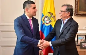 El presidente de Asobancaria, Jonathan Malagón y el Presidente Gustavo Petro.