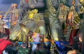 Momento en que las personas fueron atropelladas.