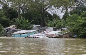 Inundación en el barrio Zarabanda, en Montería.