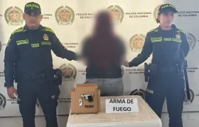 Mujer capturada en Honda, Tolima.