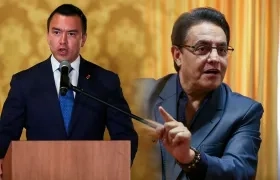El presidente del Ecuador, Daniel Noboa, y el candidato asesinado Fernando Villavicencio.