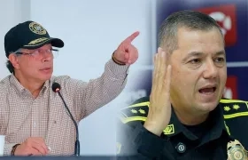 El Presidente Gustavo Petro y el general Edwin Urrego.