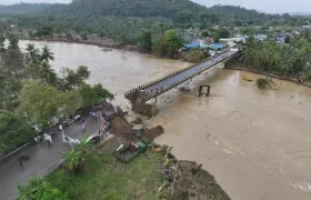 Puente caído del paso entre Necoclí y San Juan de Urabá.