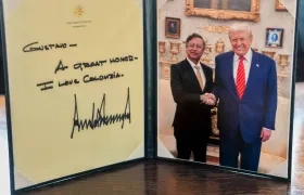 Recuerdo de la reunión entre Petro y Trump.