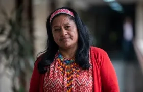 La senadora indígena Aída Quilcué.