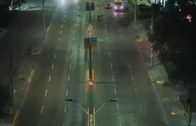 La Vía 40 tras el desmonte de palcos.