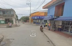Carrera 18 con calle 55, donde ocurrió el segundo crimen esta tarde en Villa Katanga. 