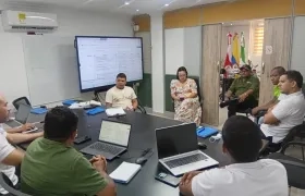 Reunión de directivos de Aqualia y la Alcaldía de Galapa. 