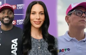 Estefanel Gutiérrez, Fairuz Ospino y Jaime Santamaría.