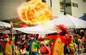 Diablos Arlequines durante el desfile en años anteriores. 